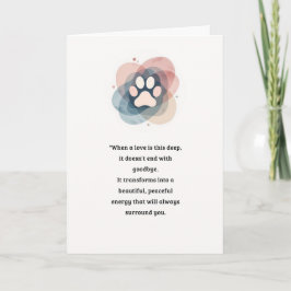 Pet Cartão de condolências Love Paw