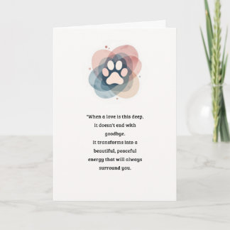 Pet Cartão de condolências Love Paw