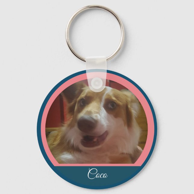 Pet Custom Photo and Name Chaveiro (Frente)
