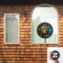 Pet Dog Bull Faux Glass