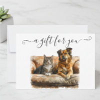 Pet Gift Certificate Dog Pet Sentado