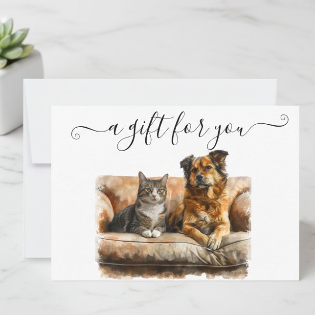 Pet Gift Certificate Dog Pet Sentado (Criador carregado)