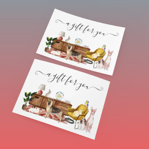 Pet Gift Certificate Dog Pet Sentado