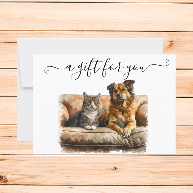 Pet Gift Certificate Dog Pet Sentado (Criador carregado)