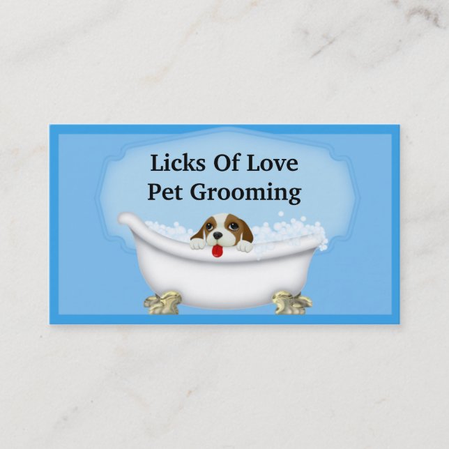 Pet Grooming Cartão de visita (Frente)