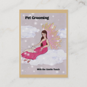 Pet Grooming Cartão de visita com Cachorro e Anjo