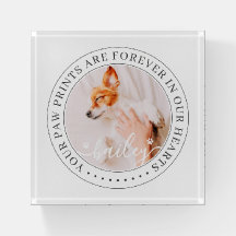 Pet Memorial Paw Imprime Foto Chic Elegante Para C