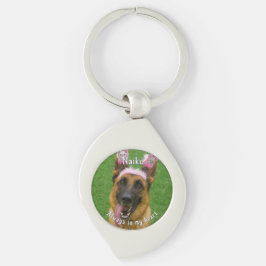 Pet Photo Memorial Metal Chaveiro