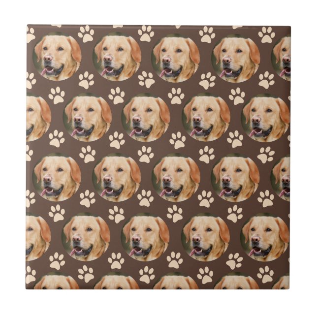 Pet Photo Pattern Dog Brown (Frente)