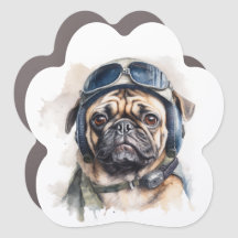 Pet Pilot Pug personalizável