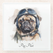Pet Pilot Pug personalizável