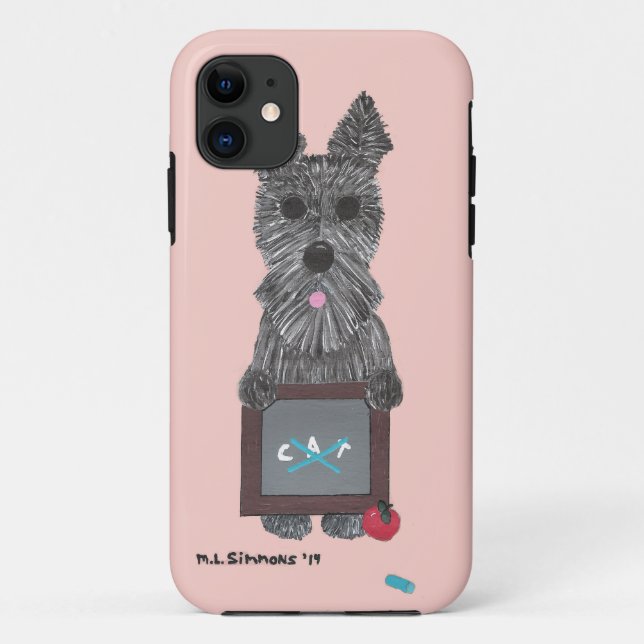 Pet Scottish Terrier Capa de telefone do professor (Verso)