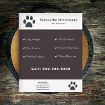 Pet Services Flyer<br><div class="desc">Um Folheto com ilustrações de pata de gato. Totalmente personalizável, pode ser adequado para todos os tipos de serviços de animais de estimação, tais como andador de cães, sentar-se em gatos, alimentação de coelhos, cuidados com aves, abeberamento de plantas, embarque de animais de estimação, etc. Você pode mudar a pata...</div>