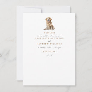 Pet Simple Black & Dourado Text Weding Program II
