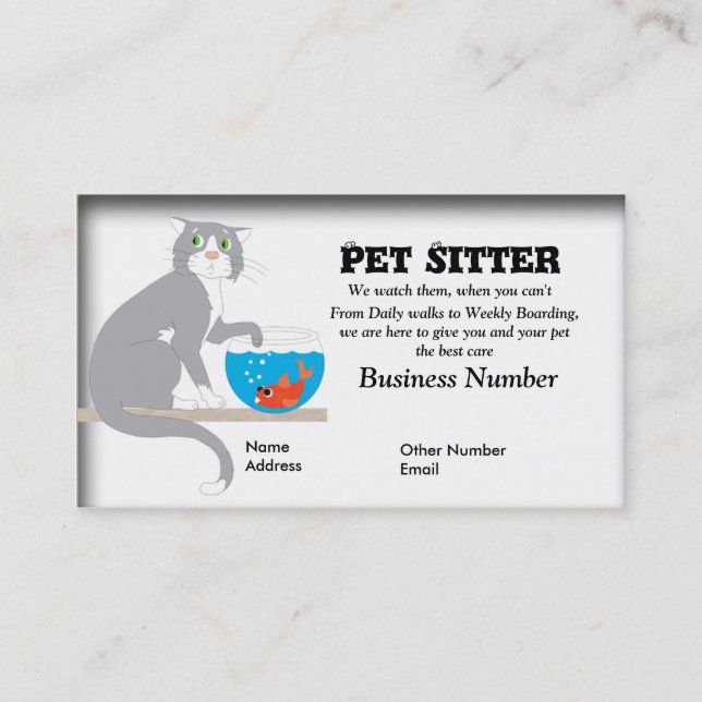 Pet sitter cartão de visita (Frente)