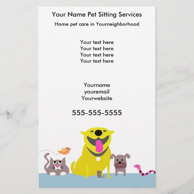 Pet Sitters Flyer Blue (Frente)