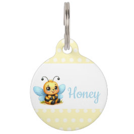 Pet Tag Abeia Fofa