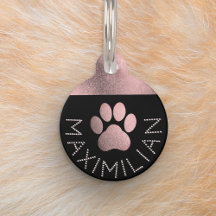 Brilho de Ouro Rosa Falso Efeito Diamante Cachorro