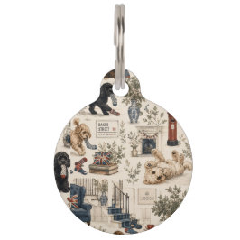 Pet Tag Cachorro British Cottagecore