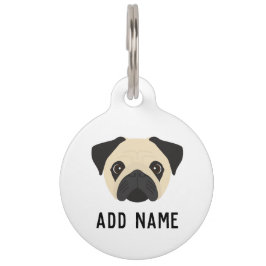 Pet Tag Cachorro Colorido Fawn