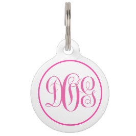 Pet Tag Cachorro Rosa