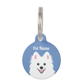 Pet Tag Cachorro Spitz Japonês Nomeado Personalizável