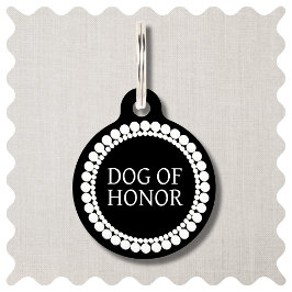 Pet Tag Cão de Honra, Preto e Cão Branco Identificação de 