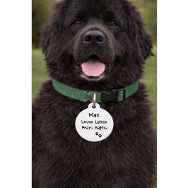 Pet Tag Citação Divertida com Número de Telefone | Nome Pe