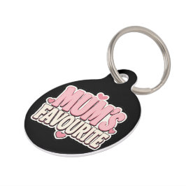 Pet Tag Coleira de Cachorro Engraçada Favorita da Mamãe
