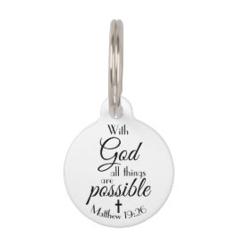 Pet Tag Com Deus, Todas As Coisas São Possíveis Verso Da B