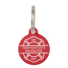 Pet Tag Etiqueta de identificação vermelha da filha do bom