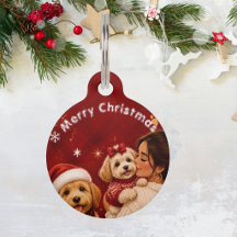 Foto de Nome de Cachorro Natal Alegre Vermelho Int