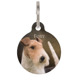 Pet Tag Fox Terrier do fio