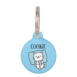 Pet Tag Gatinho Personalizado Mensagens 