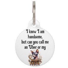 Pet Tag Gato Engraçado Sphynx
