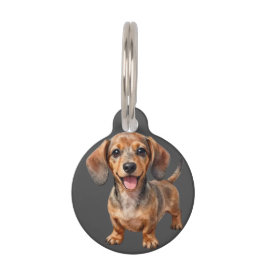 Pet Tag Happy Dachshund Puppy