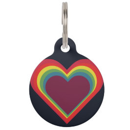 Pet Tag Herz ♥ Heart – Rainbow Colors – Regenbogenfarben