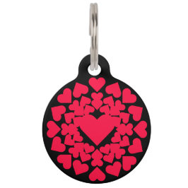 Pet Tag Herz ♥ Heart Sun neon
