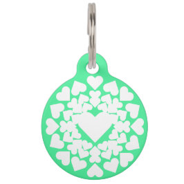 Pet Tag Herz ♥ Heart Sun neon
