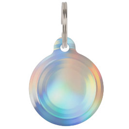 Pet Tag Moderno Pastel Rainbow Mermaid Unicorn Holographic