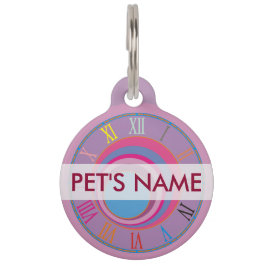 Pet Tag Músicas giratórias bonito personalizadas círculos 