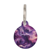 Nome Personalizado Efeito de Pintura Roxo Vibrante