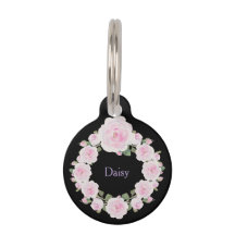 Nome Personalizado, Texto, Pulseira de Rosas Rosa 