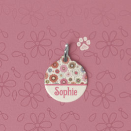 Pet Tag Oopsie Daisie Retro Multicolorido Daisy