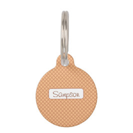 Pet Tag Padrão Clássico de Diamante