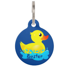 Pet Tag Pato de Borracha Amarelo Bonito Que Se Espalha