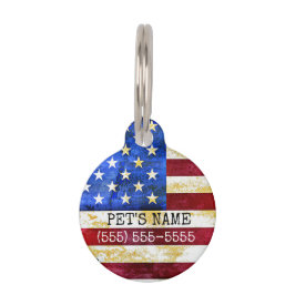 Pet Tag Personalidade Único Projetada Sinalizador Russo Am