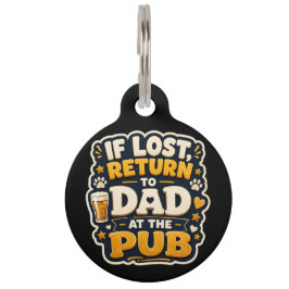Pet Tag Placa de Identificação de Cachorro Engraçada – Se