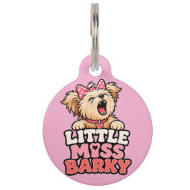Pet Tag Placa de Identificação Little Miss Barky