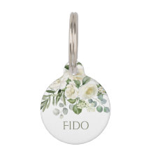 Placa Personalizada de Casamento Floral Branca par